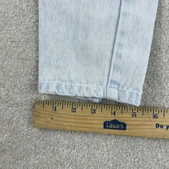 Vtg 80s Stefano Jeans Womens 8 Acid WashTapered Leg High Rise Zipper Cuff* - Picture 9 of 10